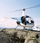 Helicopter Landing on Mountain